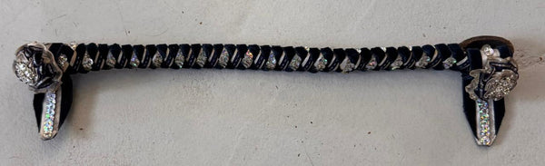 2nd Hand Showing Browband/ Navy & Silver/ Pony