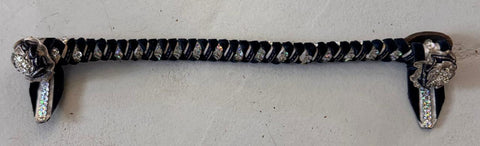 2nd Hand Showing Browband/ Navy & Silver/ Pony