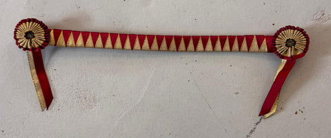 2nd Hand Showing Browband/ Burgundy & Gold/ Pony
