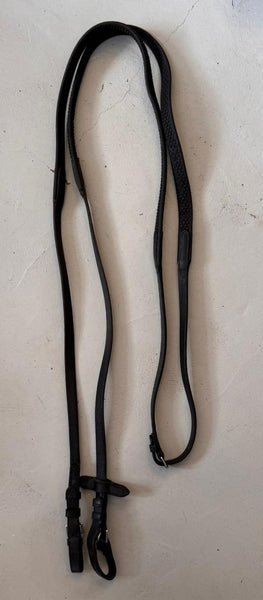 2nd Hand Rubber Reins/ Black/ Full
