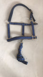 2nd Hand Headcollar & Lead/ Blue/ Cob