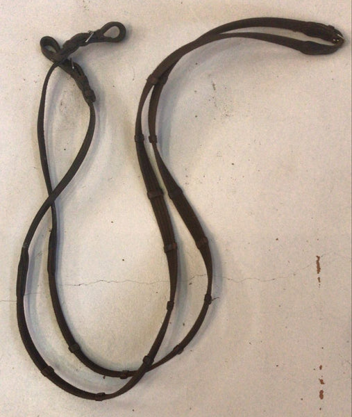 2nd Hand Cleated Web Reins/ Brown/ Cob