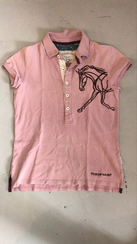 2nd Hand Horseware Polo Shirt/ Pink/ Small