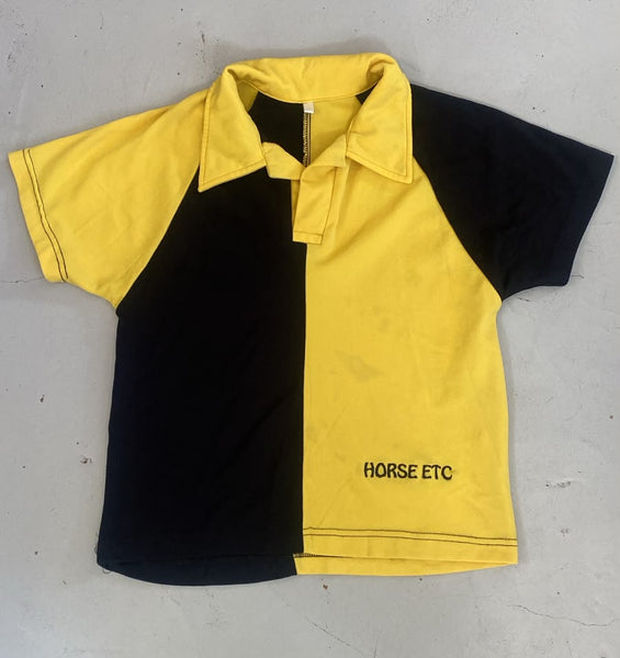 2nd Hand Riding Top/ Yellow & Black/ 9 - 10yrs
