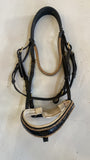 2nd Hand Bridle with Gold Bling/ Black/ Full