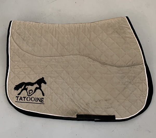 2nd Hand Saddlepad w/ Faux Sheepskin Halfpad/ Beige/ Full