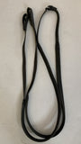 2nd Hand Rubber Reins/ BLK/ Pony