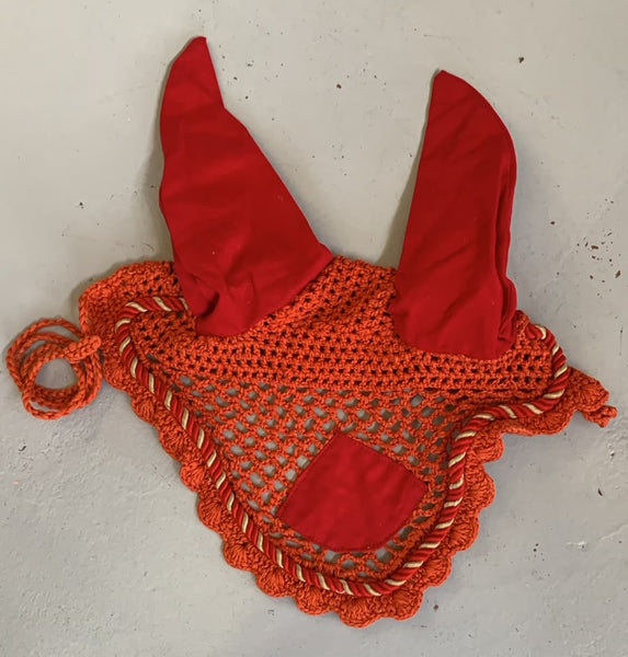 2nd Hand Ear Veil/ Red/Orange/ Cob/Full