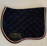 2nd Hand Cavalliero GP Saddlepad/ Navy, Red & white/ Cob