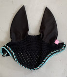 2nd Hand Imperial Riding Ear Veil/ Black & Blue/ Full