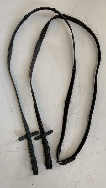 2nd Hand Cleated Reins/ Black/ Full