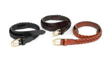 SALE Aubrion Plaited Leather Skinny Belt *20% OFF*
