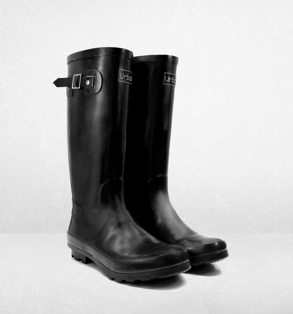 Matt black wellies sales