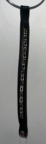 2nd Hand Browband Square Diamond / Brown / Cob